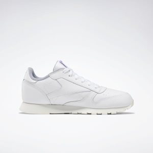 Adidasy Dziecięce Reebok Classic Leather Białe/Turkusowe/Fioletowe PL 83GVIEH